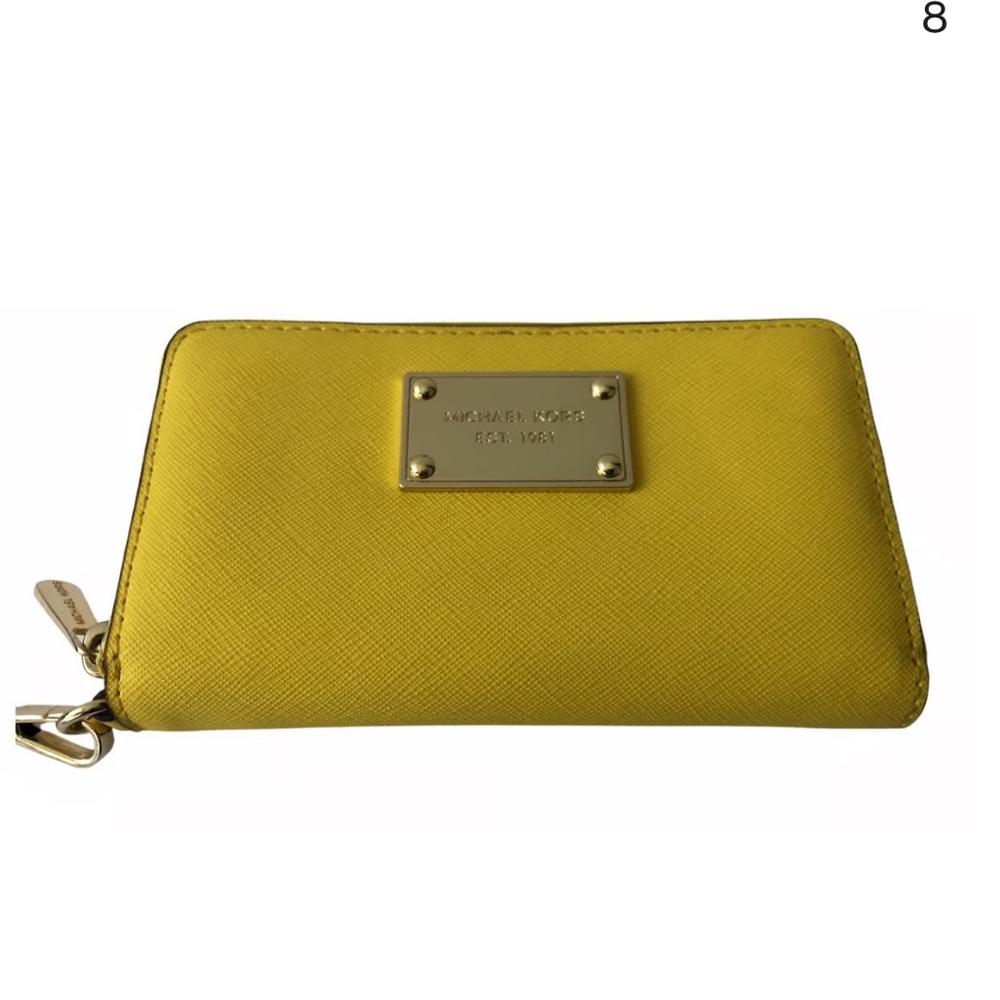 Michael Kors Yellow Leather Wallet